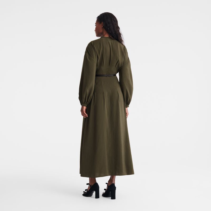 Khaki Longchamp Long Women Dress | US-679ZYSUTL
