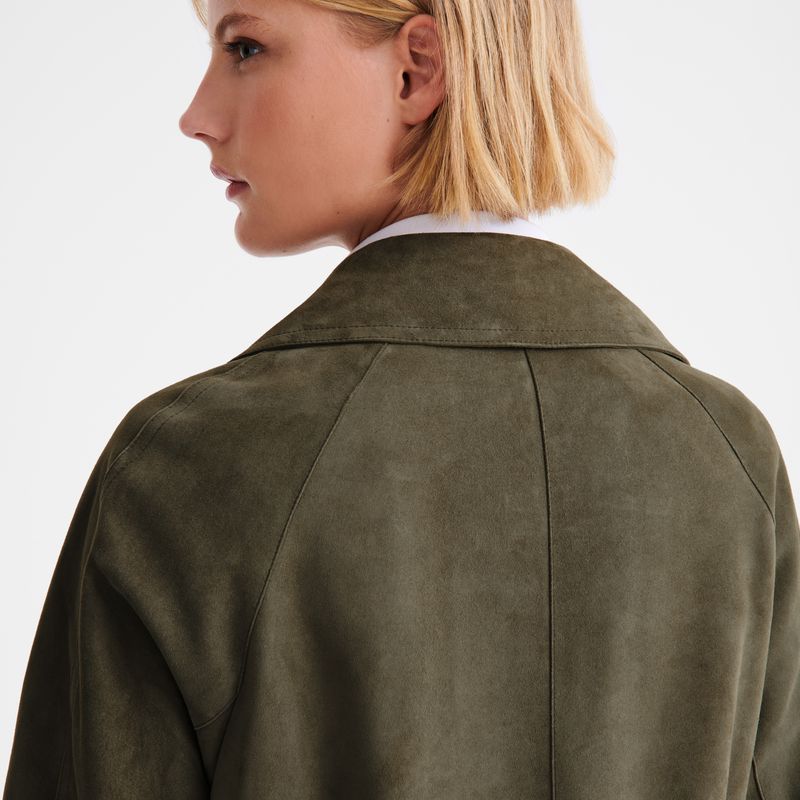 Khaki Longchamp Safari Women Jacket | US-748FHBNZA