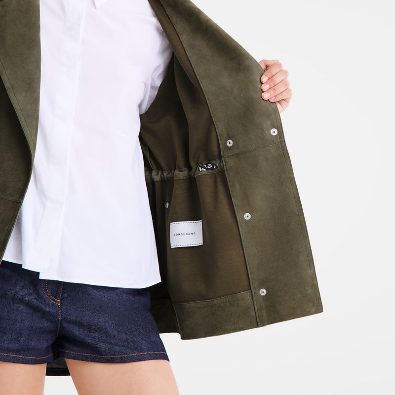 Khaki Longchamp Safari Women Jacket | US-748FHBNZA