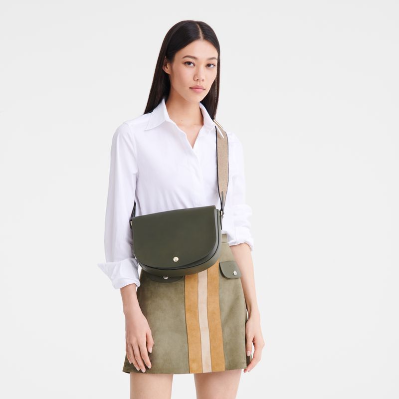 Khaki Longchamp Épure M Women Crossbody Bag | US-612JZUITK