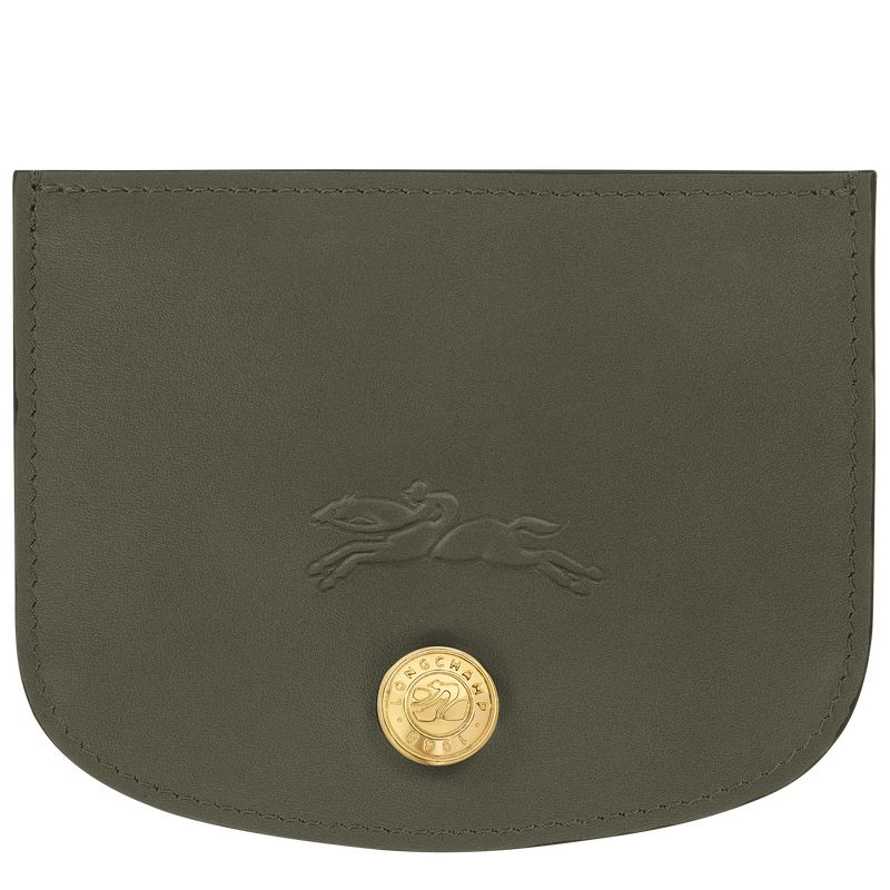 Khaki Longchamp Épure Women Card Holder | US-503ODVFSJ