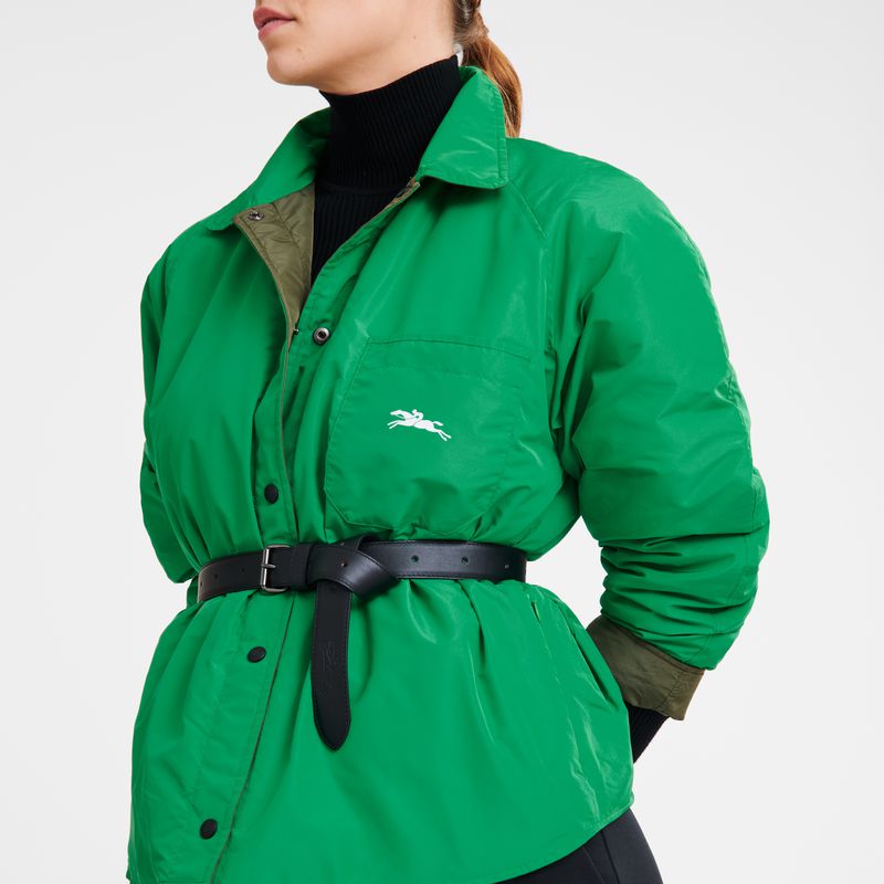 Khaki / Green Longchamp Padded Blouson Women Jacket | US-124SFNMPO