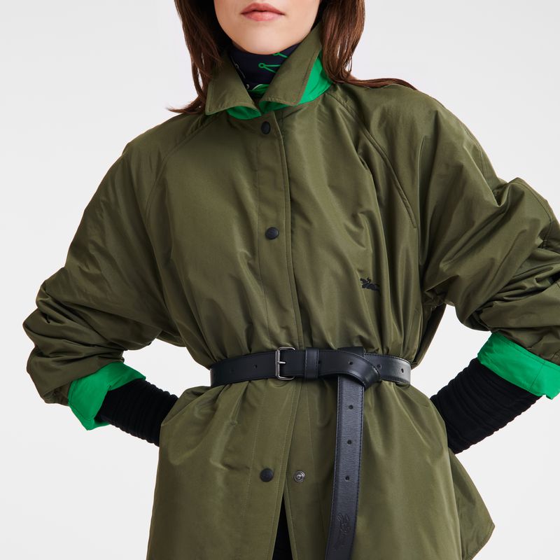 Khaki / Green Longchamp Padded Blouson Women Jacket | US-124SFNMPO