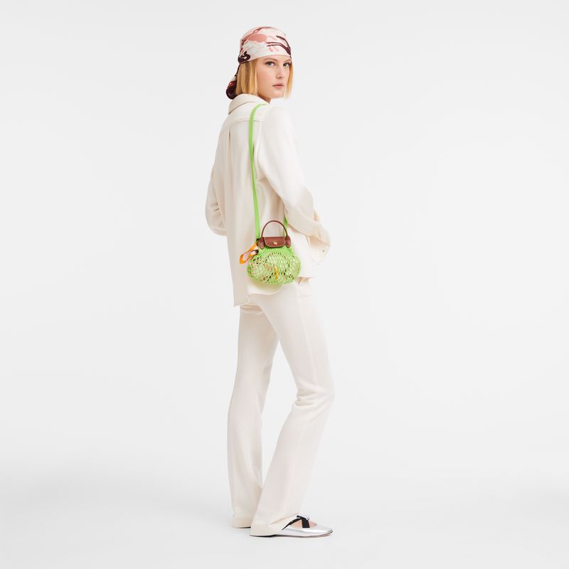 Light Green Longchamp Le Pliage Filet Xs Women Mesh Bag | US-495CNQDBA