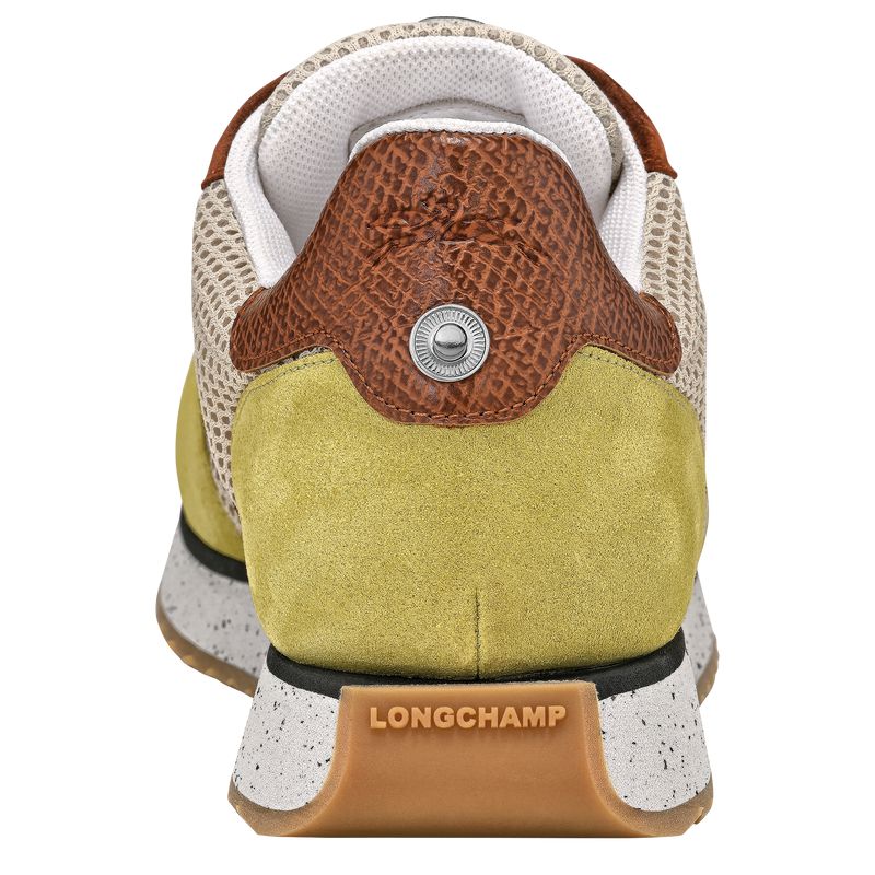 Light Green / Brown Longchamp Le Pliage Green Women Sneakers | US-907XOZFTE