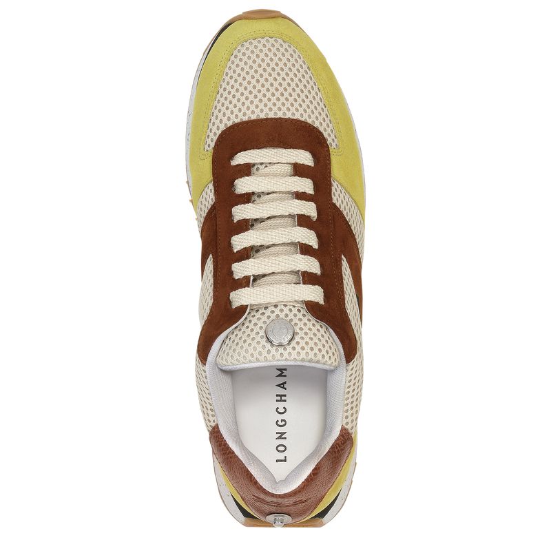 Light Green / Brown Longchamp Le Pliage Green Women Sneakers | US-907XOZFTE