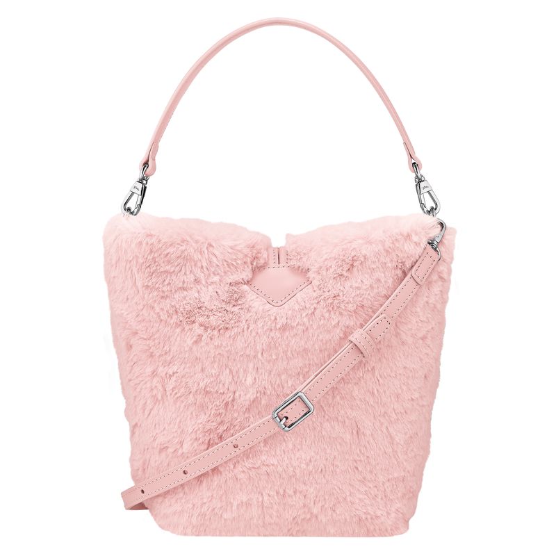 Light Rose Longchamp Le Roseau Xs Women Bucket Bag | US-703VFASZW