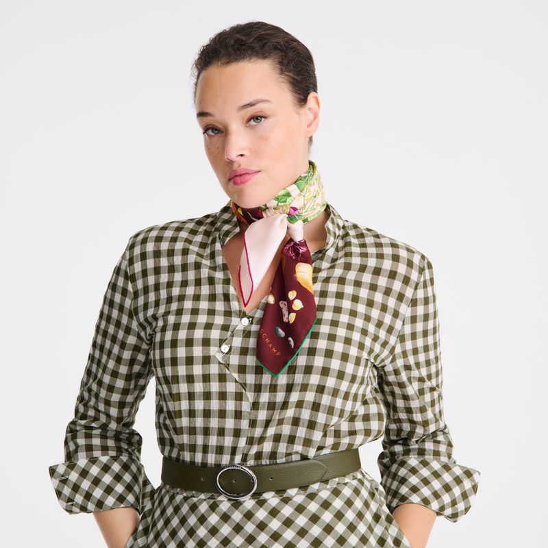 Multicolor Longchamp Beyond The Garden 90 Women Scarf | US-024VPWHEL