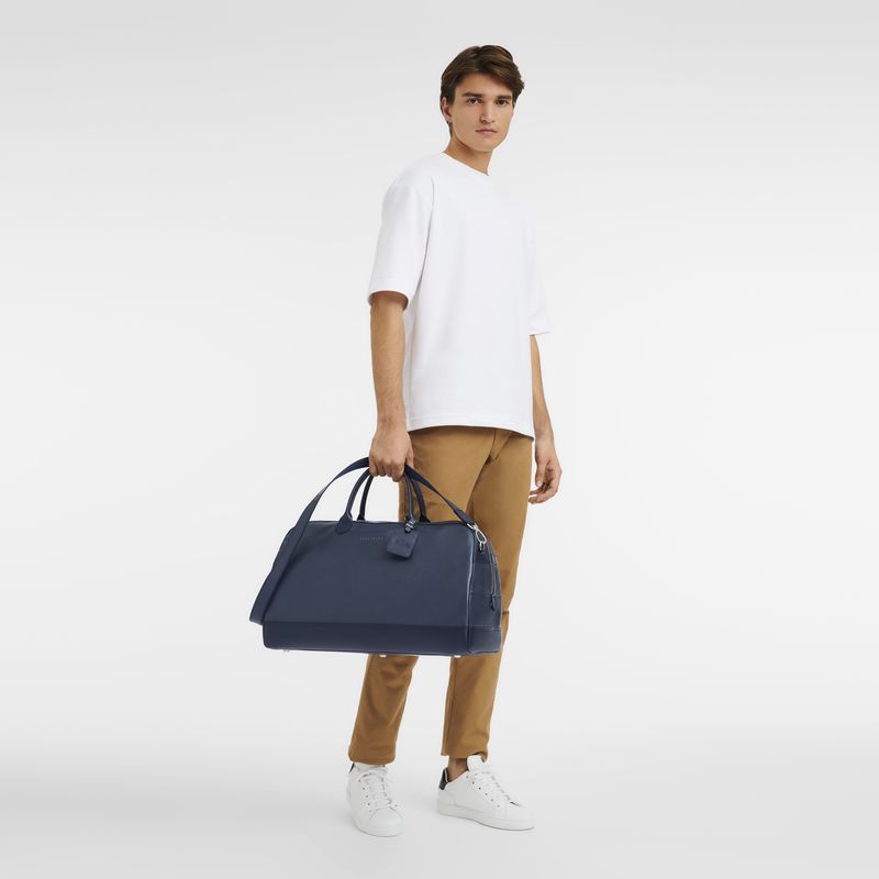 Navy Longchamp Le Foulonné L Men Travel Bag | US-418JHCVWY