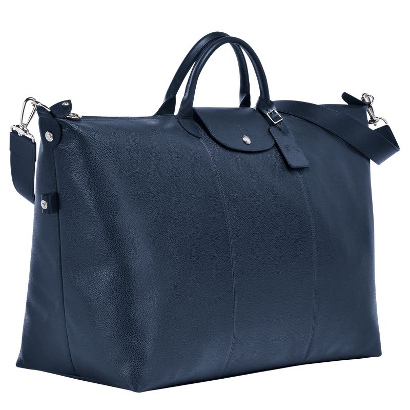 Navy Longchamp Le Foulonné L Men Travel Bag | US-867WJEKPQ