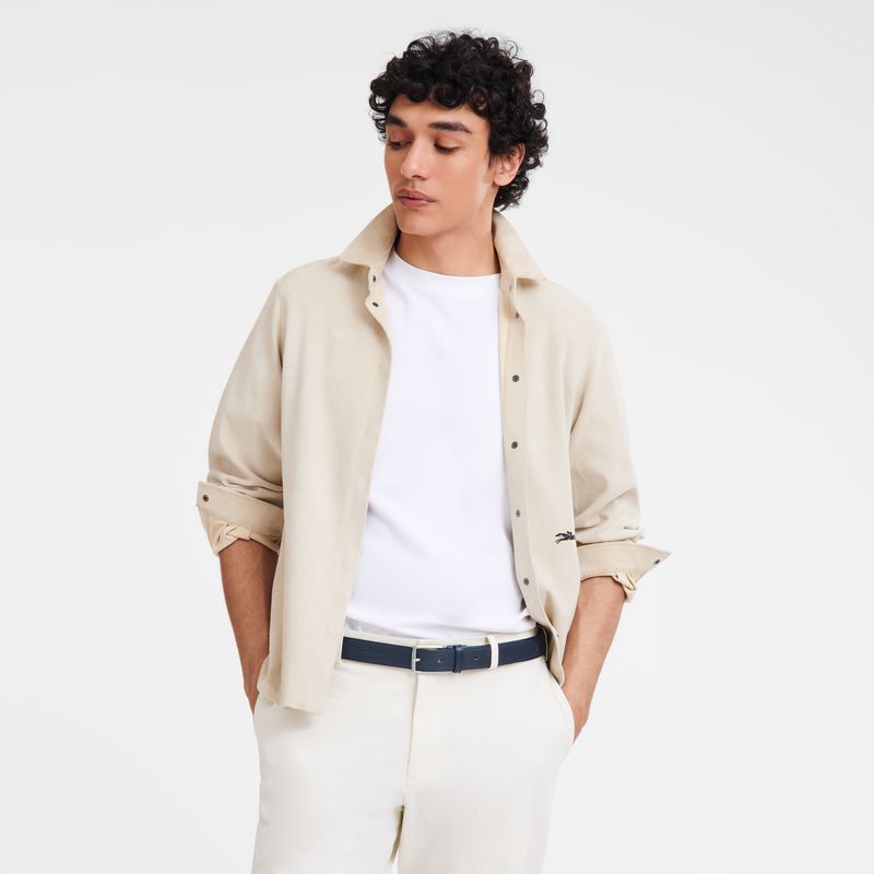 Navy Longchamp Le Foulonné Men Belt | US-108EYFTNG