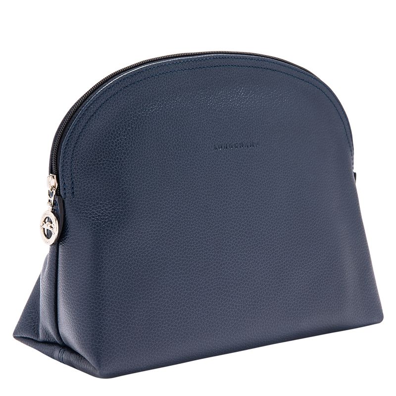 Navy Longchamp Le Foulonné Men Toiletry Bags | US-768VAZQCF