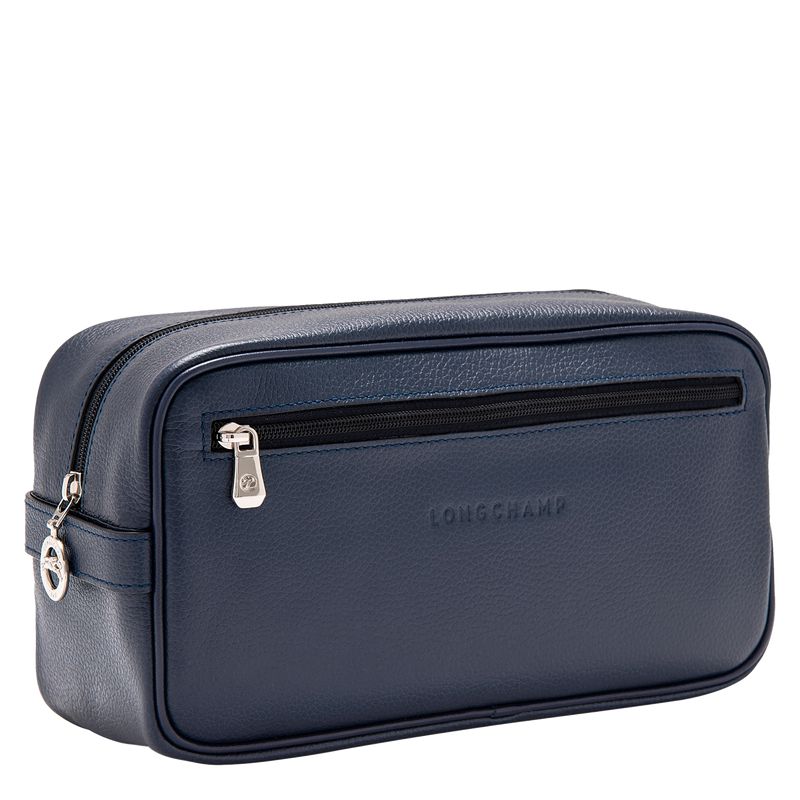 Navy Longchamp Le Foulonné Men Toiletry Bags | US-637ZVPYHO