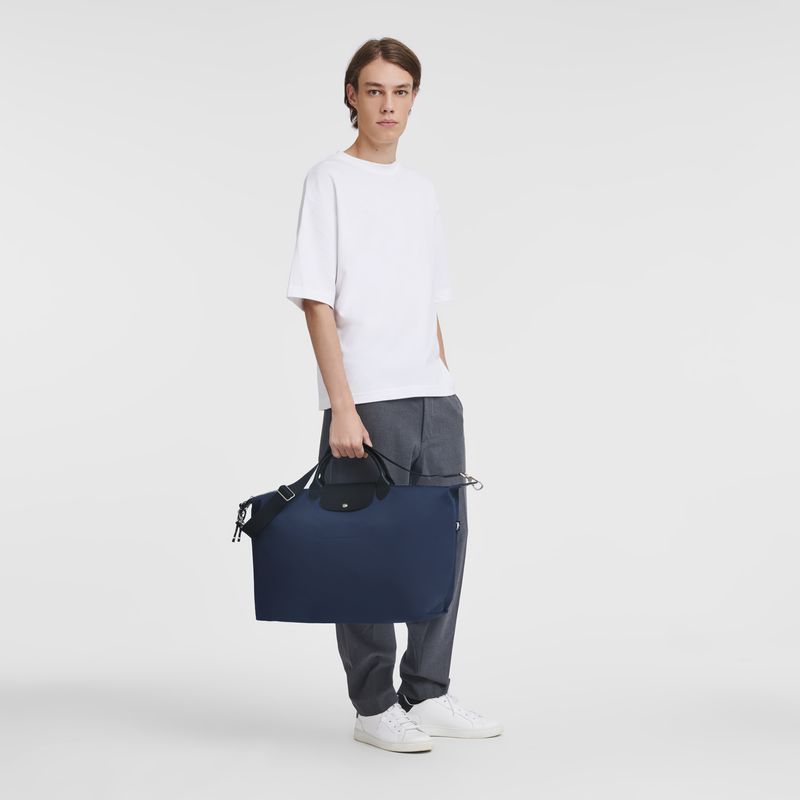 Navy Longchamp Le Pliage Energy L Men Travel Bag | US-084XQEWUF