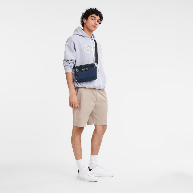 Navy Longchamp Le Pliage Energy S Camera Men Crossbody Bag | US-406NTGCLQ