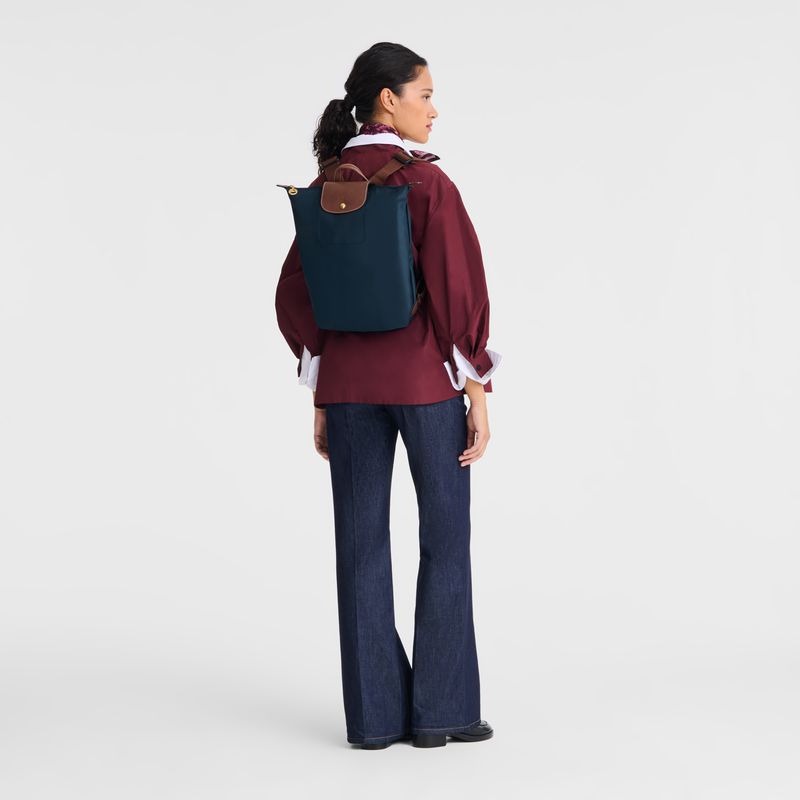 Navy Longchamp Le Pliage Original M Men Backpack | US-071XNGRVT