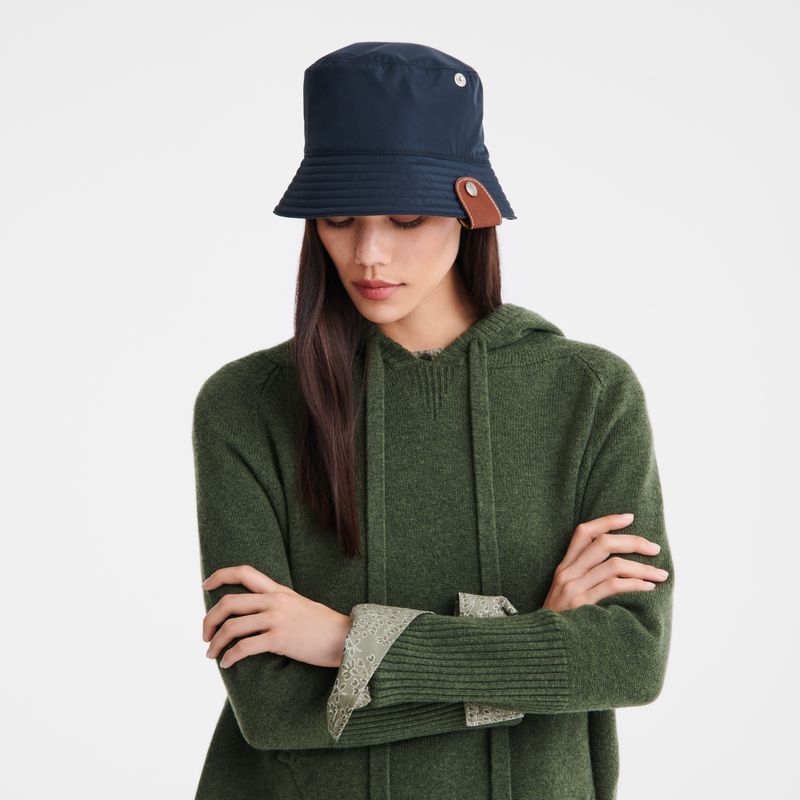 Navy Longchamp Reversible Women Bucket Hat | US-849KNVTJC