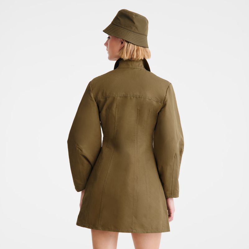 Olive Longchamp Canvas Women Dress | US-893UNXBPK