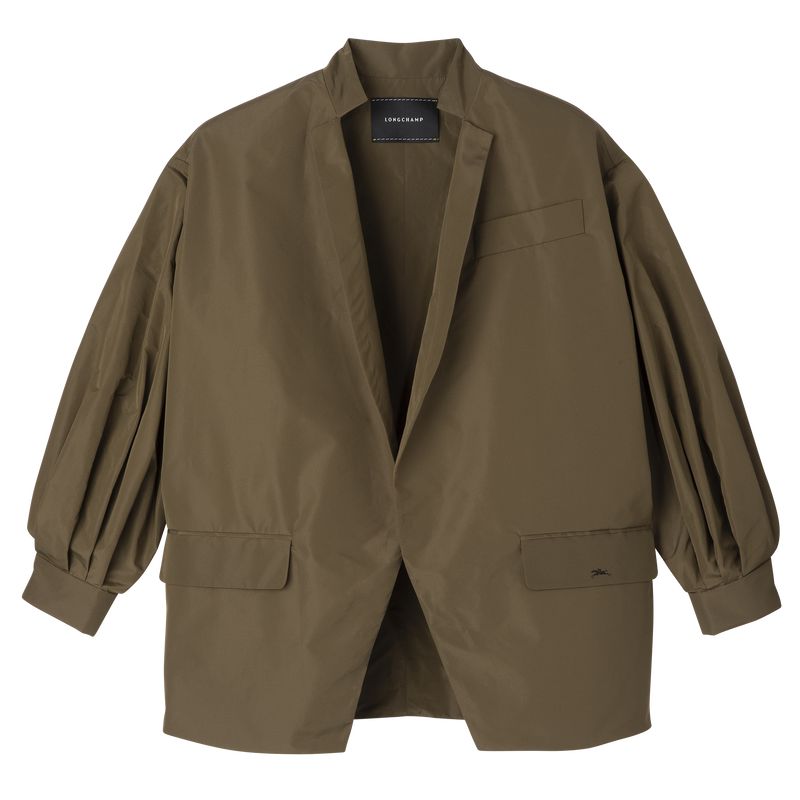Olive Longchamp Kimono Women Jacket | US-038YJOFGU