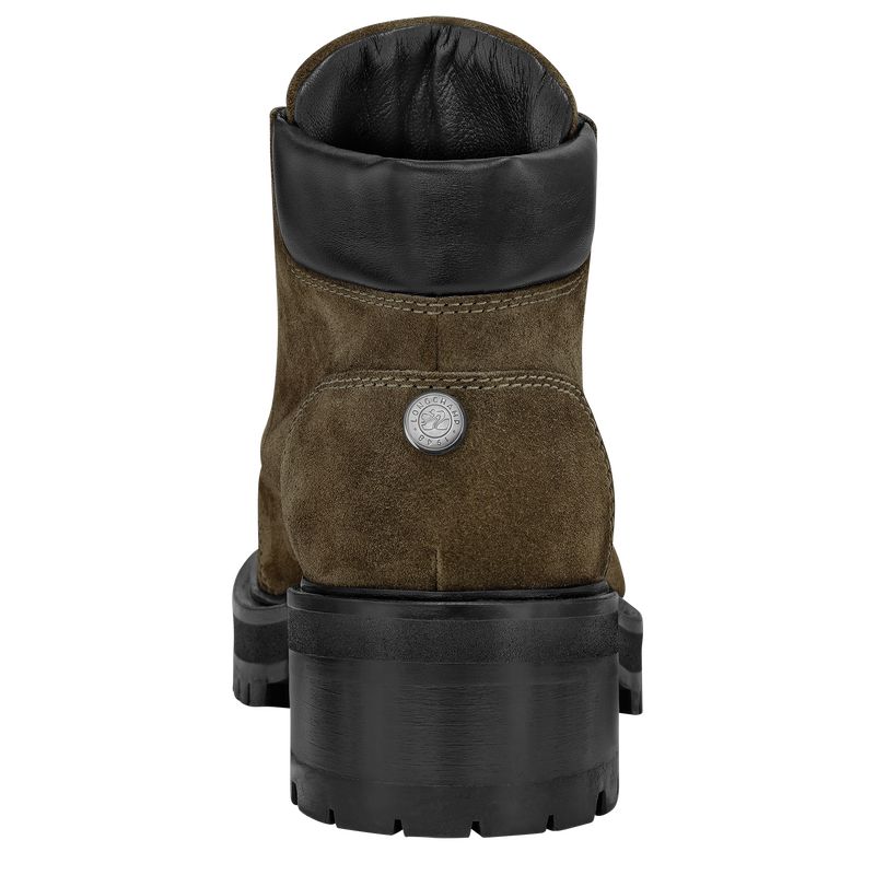 Olive Longchamp La Baroudeuse Low Women Boots | US-387DGXHTE