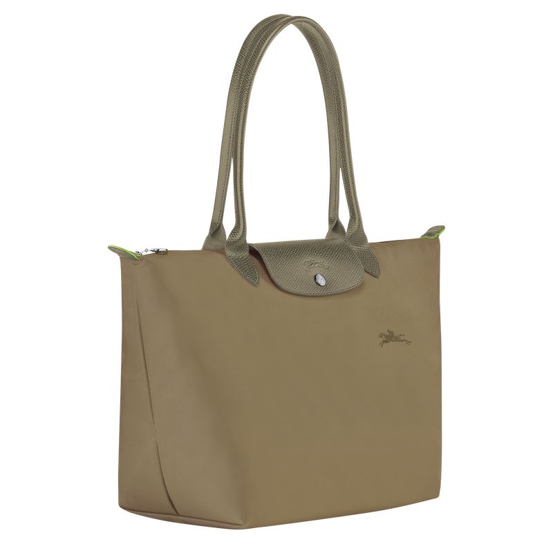 Olive Longchamp Le Pliage Green L Women Tote Bag | US-970UNZTFC