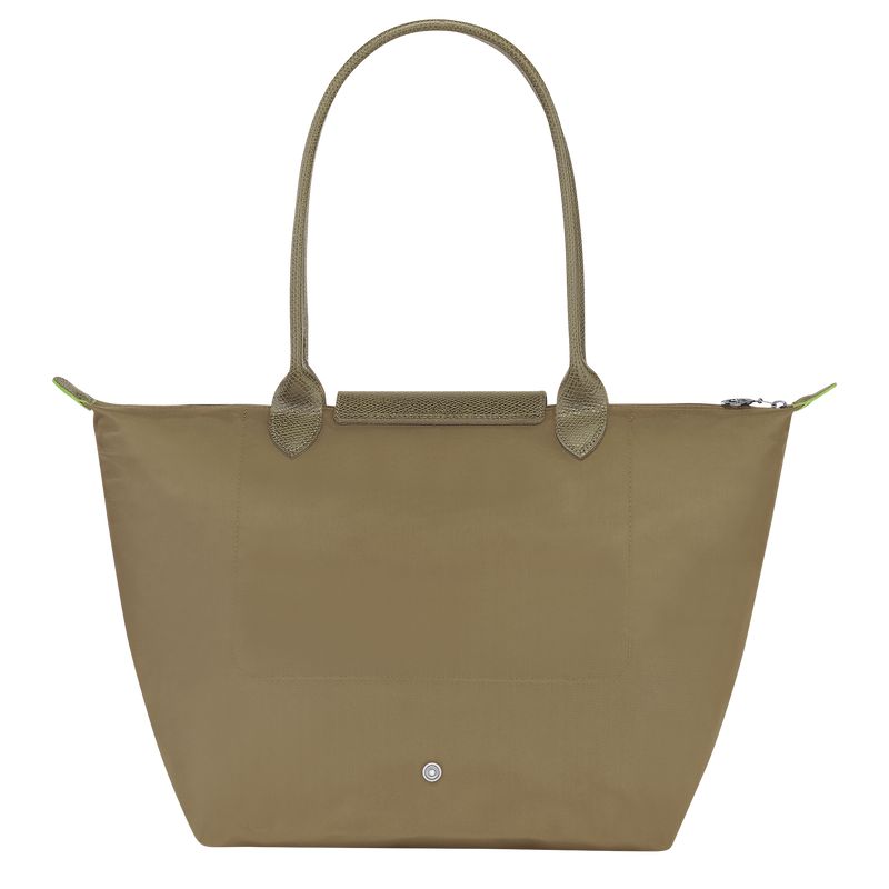 Olive Longchamp Le Pliage Green L Women Tote Bag | US-970UNZTFC
