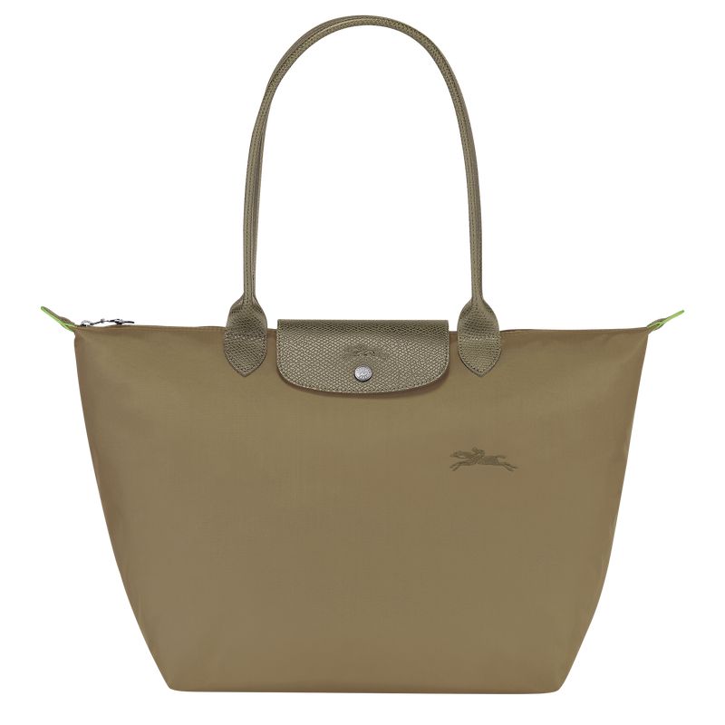 Olive Longchamp Le Pliage Green L Women Tote Bag | US-970UNZTFC
