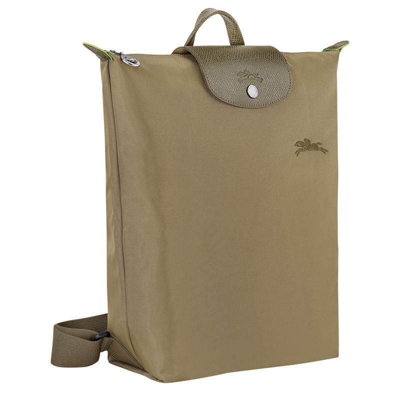 Olive Longchamp Le Pliage Green M Men Backpack | US-703RQNICT