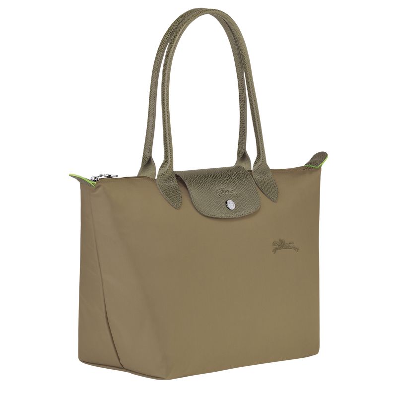 Olive Longchamp Le Pliage Green M Women Tote Bag | US-570XQSAMT