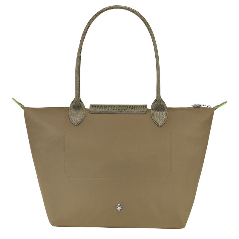 Olive Longchamp Le Pliage Green M Women Tote Bag | US-570XQSAMT