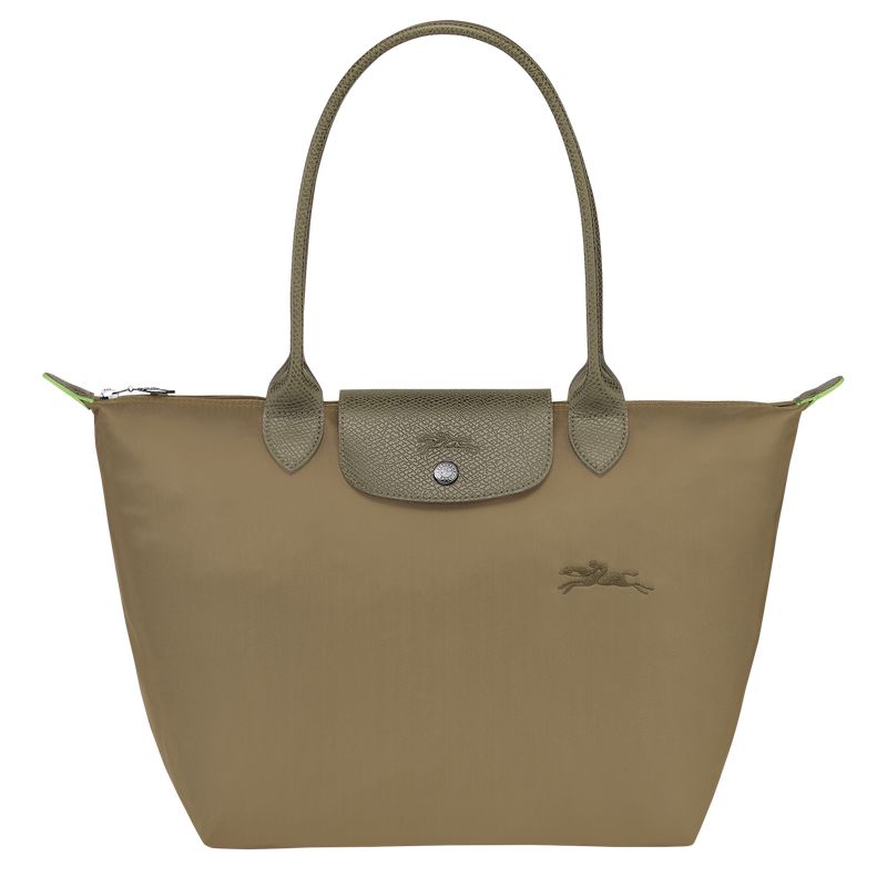 Olive Longchamp Le Pliage Green M Women Tote Bag | US-570XQSAMT