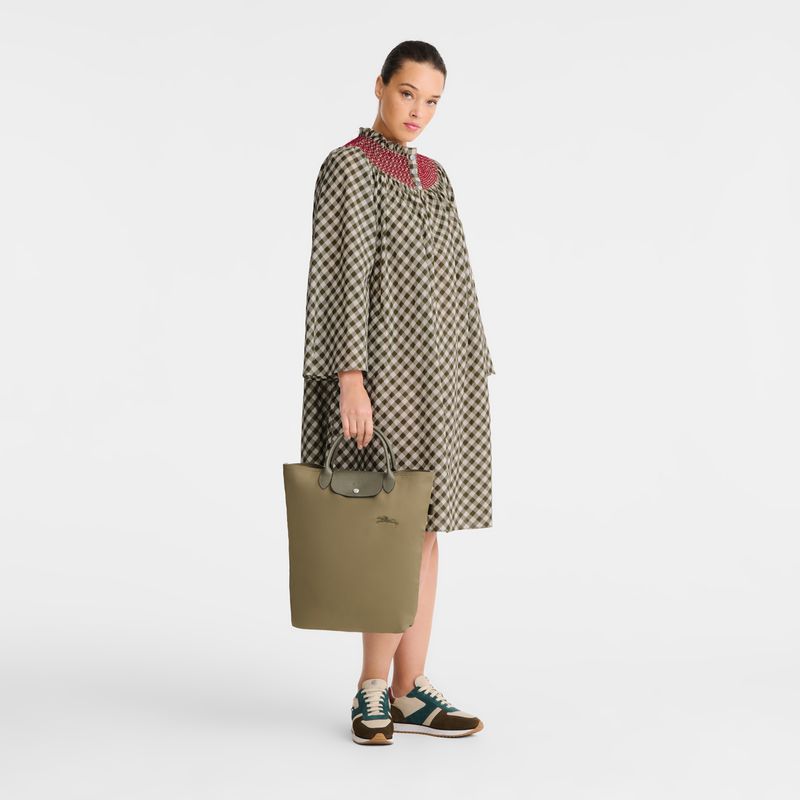 Olive Longchamp Le Pliage Green M Women Tote Bag | US-125DXFSOK