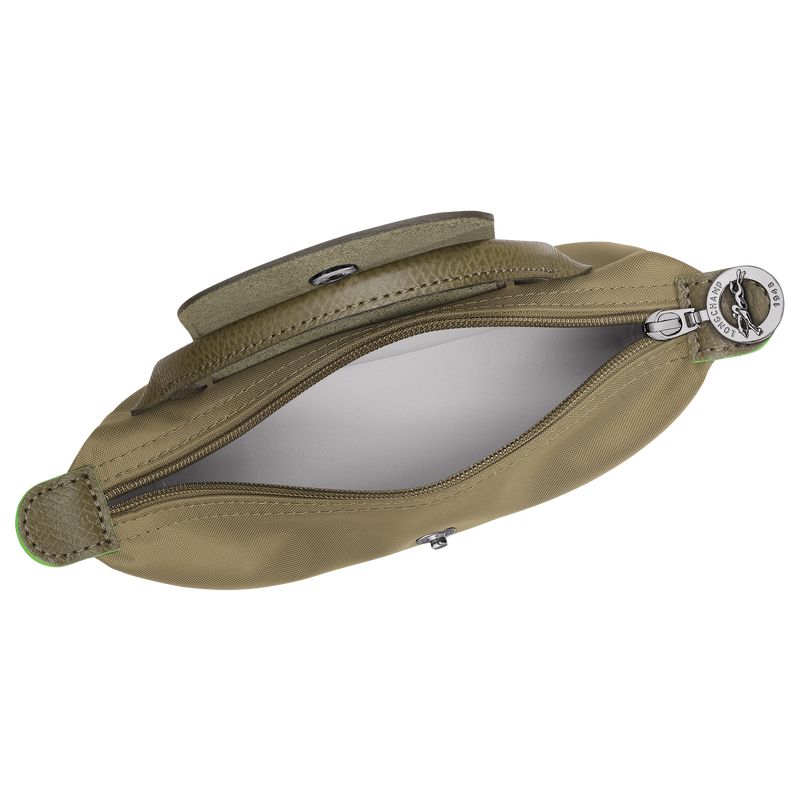 Olive Longchamp Le Pliage Green With Handle Women Pouch | US-745AKMQOU