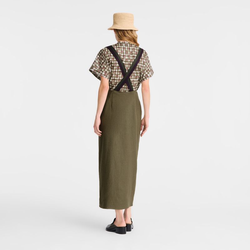 Olive Longchamp Midi Women Skirts | US-168XVAZCU