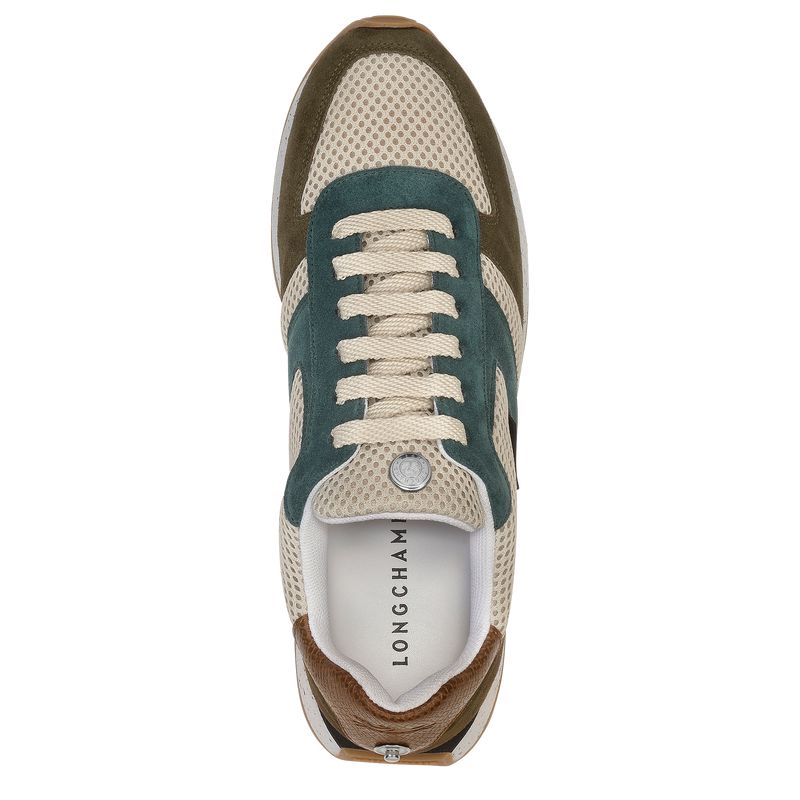 Olive / Blue Longchamp Le Pliage Green Women Sneakers | US-657XPJBQY
