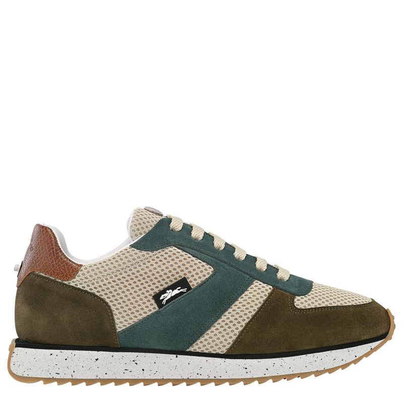 Olive / Blue Longchamp Le Pliage Green Women Sneakers | US-657XPJBQY