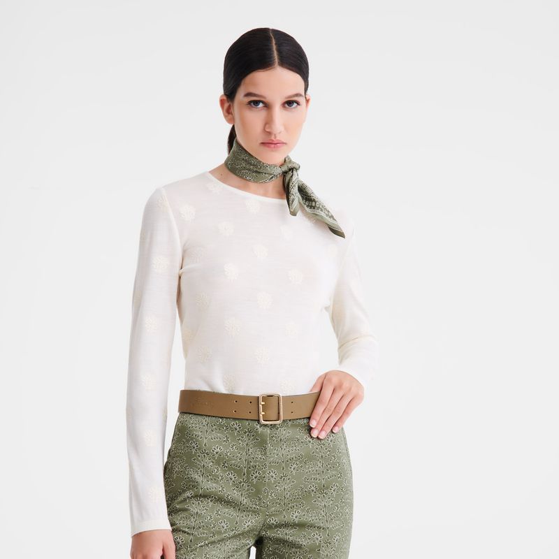 Olive / Multicolor Longchamp Leather Women Belt | US-079BFGZIL