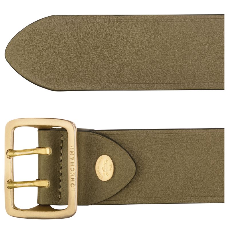 Olive / Multicolor Longchamp Leather Women Belt | US-079BFGZIL