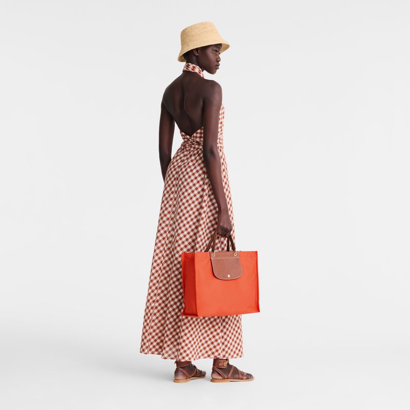 Orange Longchamp Cabas L Women Tote Bag | US-586JEHIGY