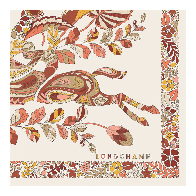 Orange Longchamp Forêt 50 Women Scarf | US-170JFCTSM