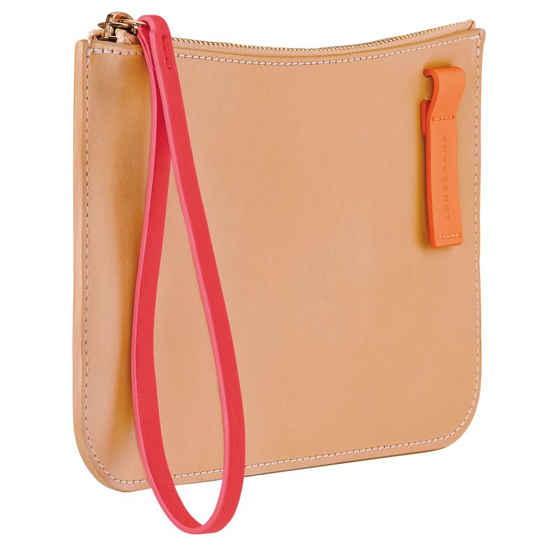 Orange Longchamp Le Foulonné Women Pouch | US-421NZXAVF