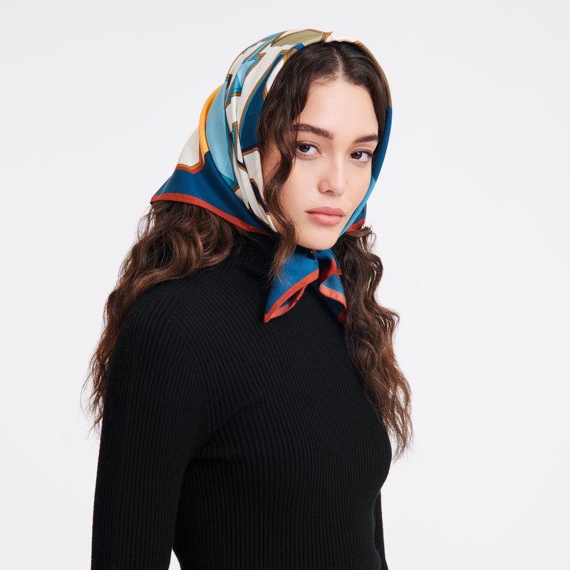 Peacock Longchamp University 70 Women Scarf | US-453FMKCWB