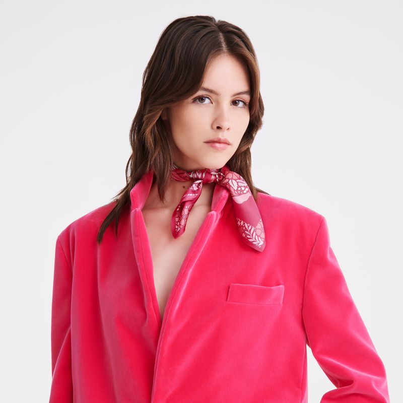 Pink Longchamp Forêt 50 Women Scarf | US-021ZAQTCK