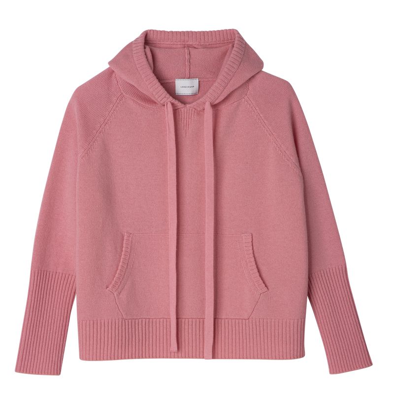 Pink Longchamp Hoodie Women Jumper | US-842RHEUZC
