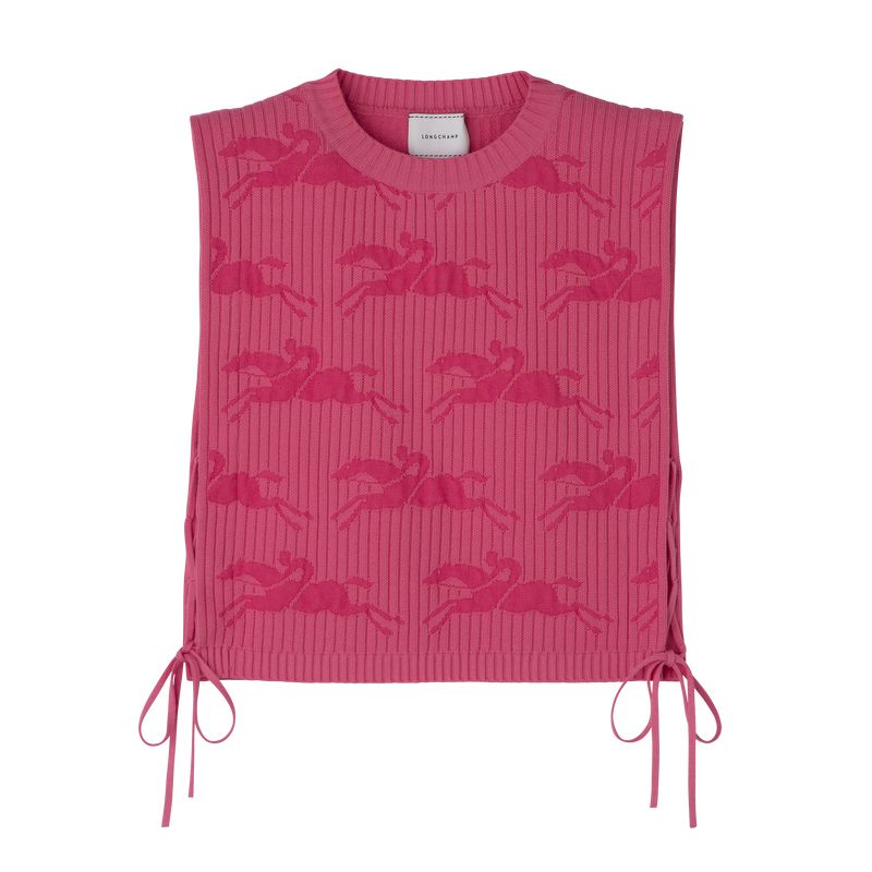 Pink Longchamp Knit Women Top | US-496QHXZOK