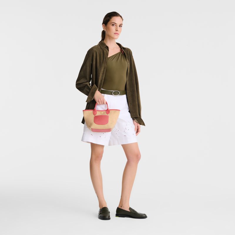 Pink Longchamp Le Pliage Collection Xs Basket Women Tote Bag | US-958IGDZOY