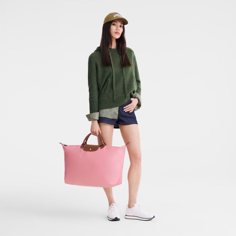 Pink Longchamp Le Pliage Original L Women Travel Bag | US-851EVYTJU