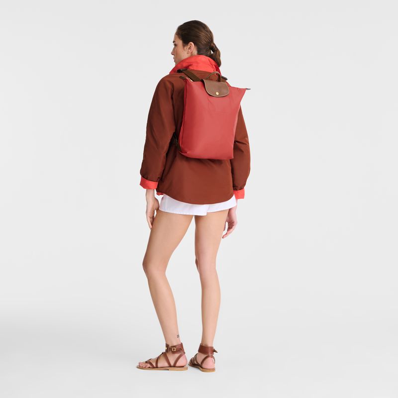 Pink Longchamp Le Pliage Original M Women Backpack | US-081ZCFUOV