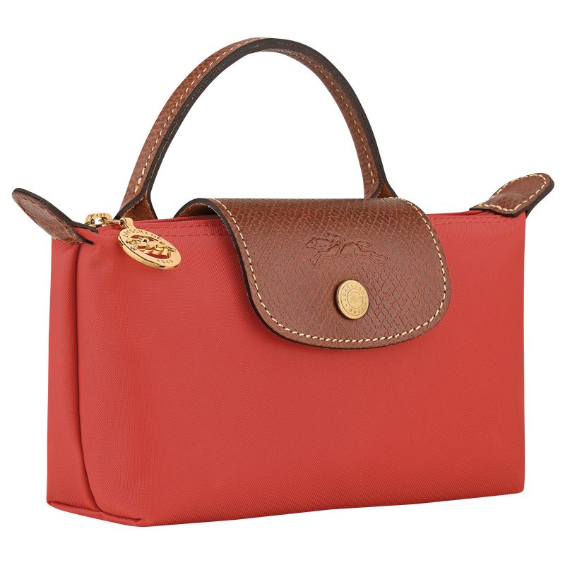 Pink Longchamp Le Pliage Original With Handle Men Pouch | US-736BNXKEM