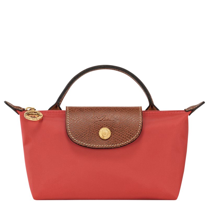 Pink Longchamp Le Pliage Original With Handle Men Pouch | US-736BNXKEM